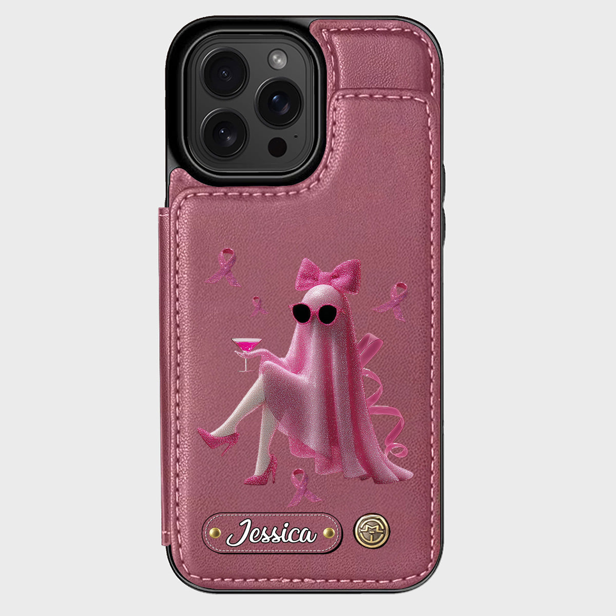 Pink Out - Personalized Breast Cancer Awareness Wallet Phone Case