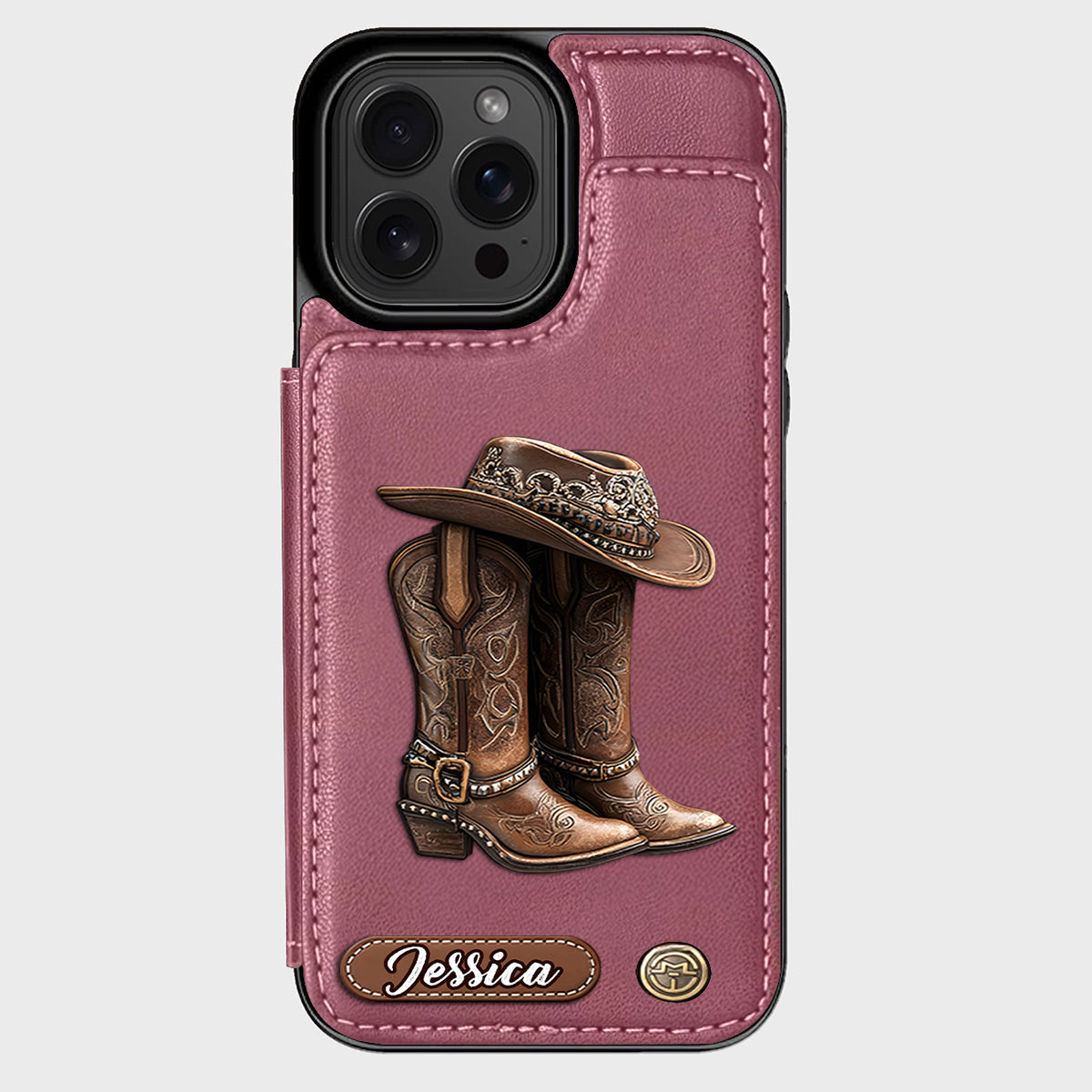 Western Spirit - Personalized Cowgirl Wallet Phone Case