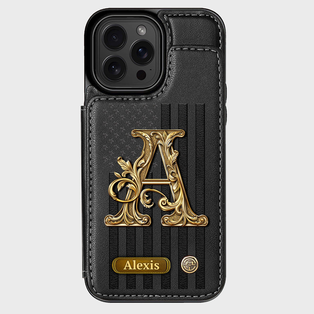 Initial Gift For Him, Gift For Man,... - Personalized Wallet Phone Case