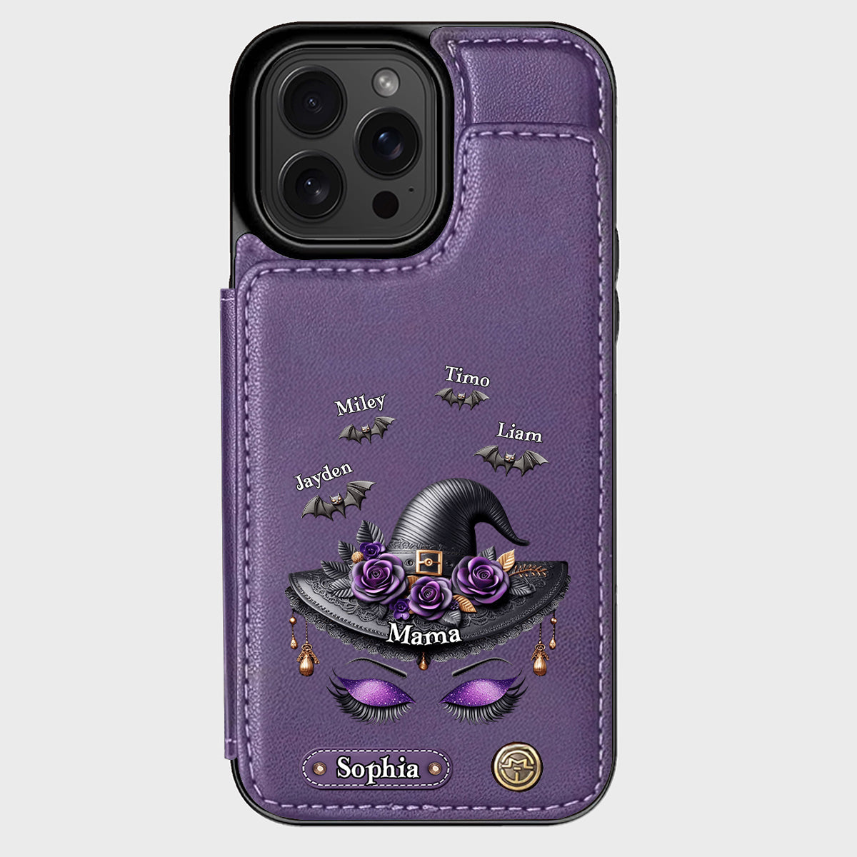 Perfect Gift For Mom, Grandma Witch - Personalized Mother Wallet Phone Case