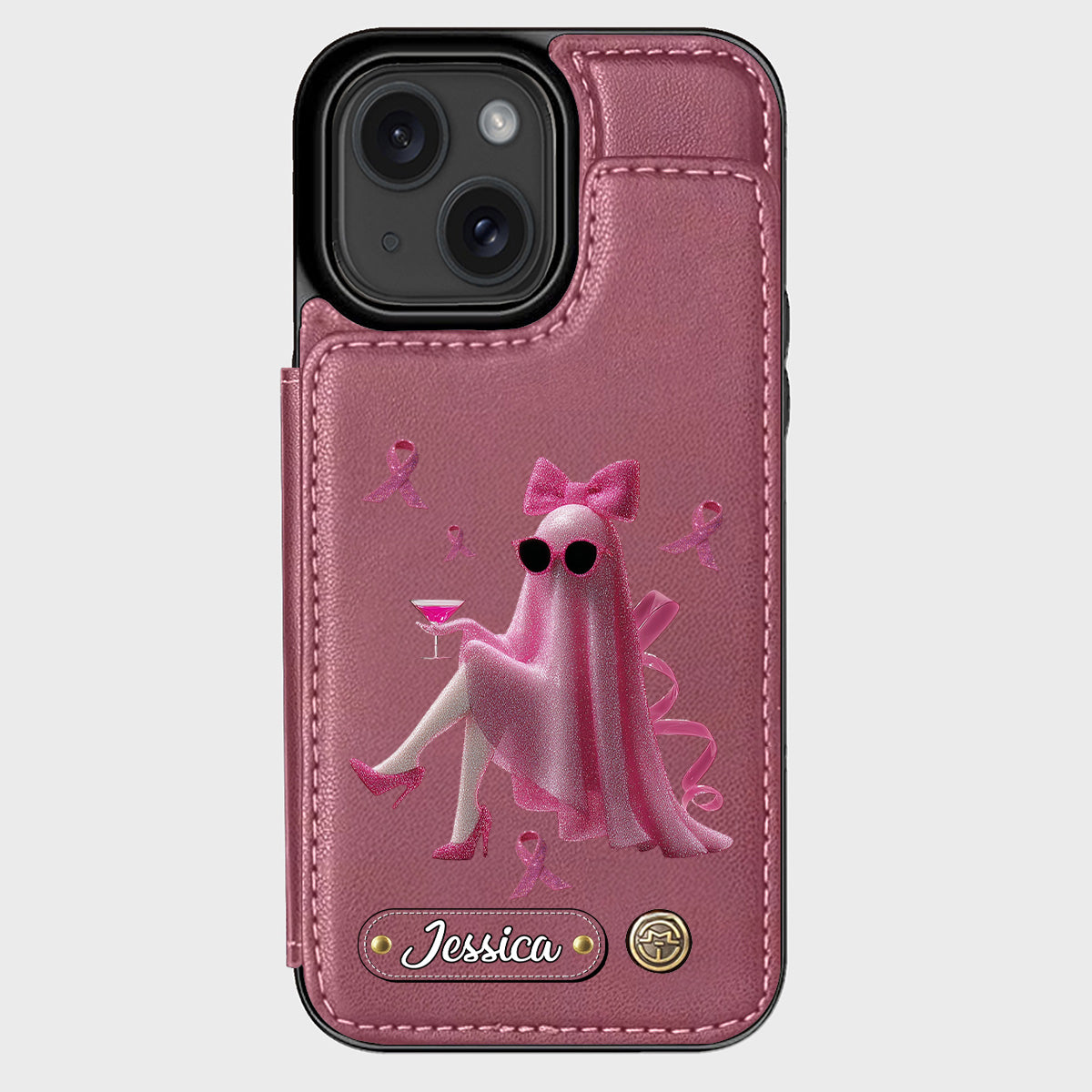 Pink Out - Personalized Breast Cancer Awareness Wallet Phone Case