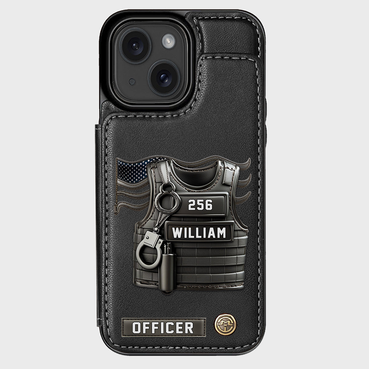 Serve And Protect - Personalized Police Officer Wallet Phone Case