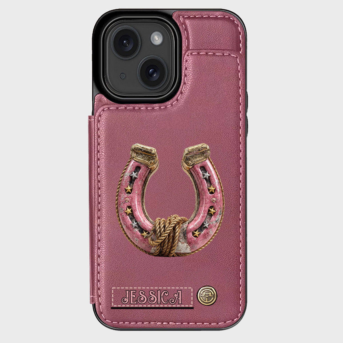 Horseshoe - Personalized Horse Wallet Phone Case