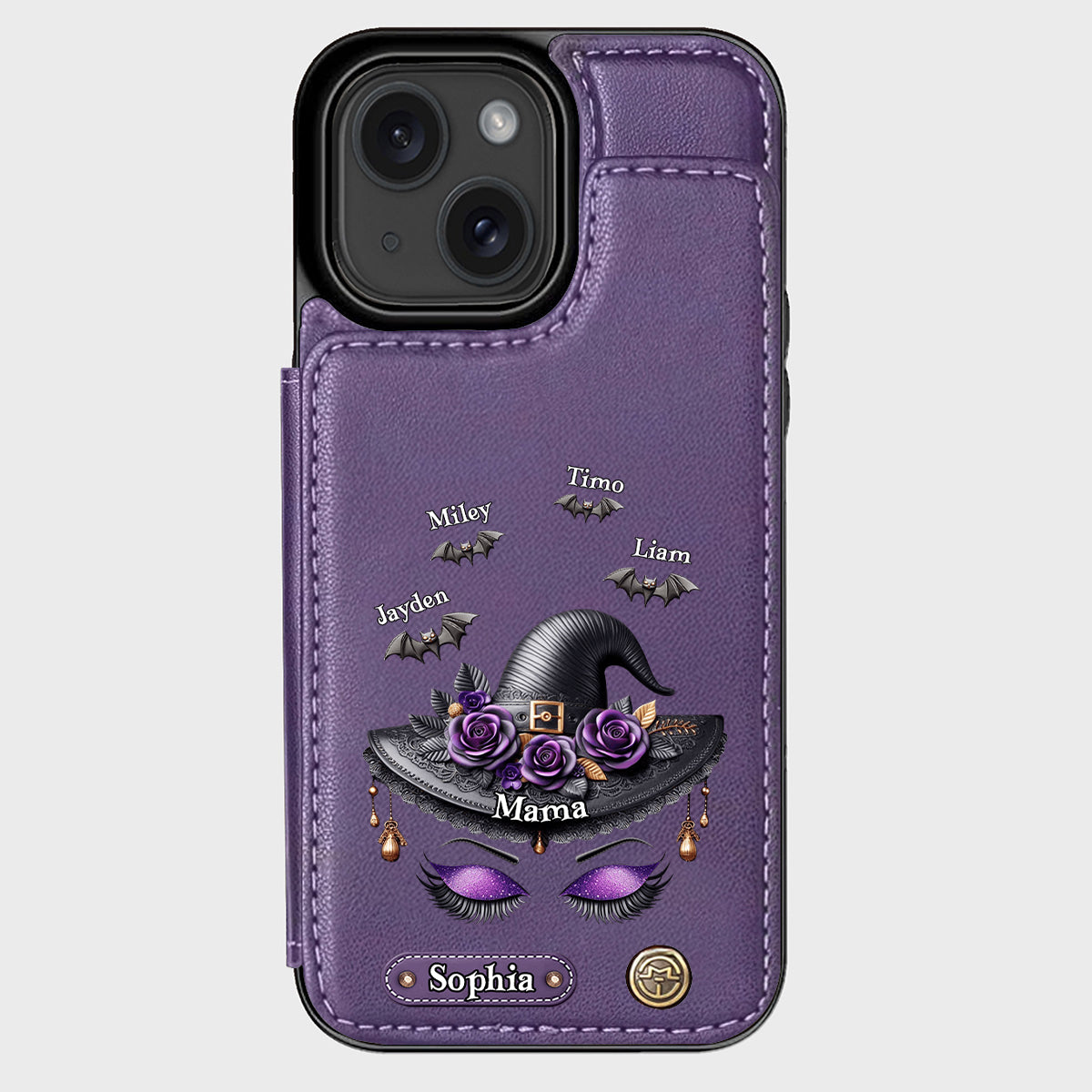 Perfect Gift For Mom, Grandma Witch - Personalized Mother Wallet Phone Case