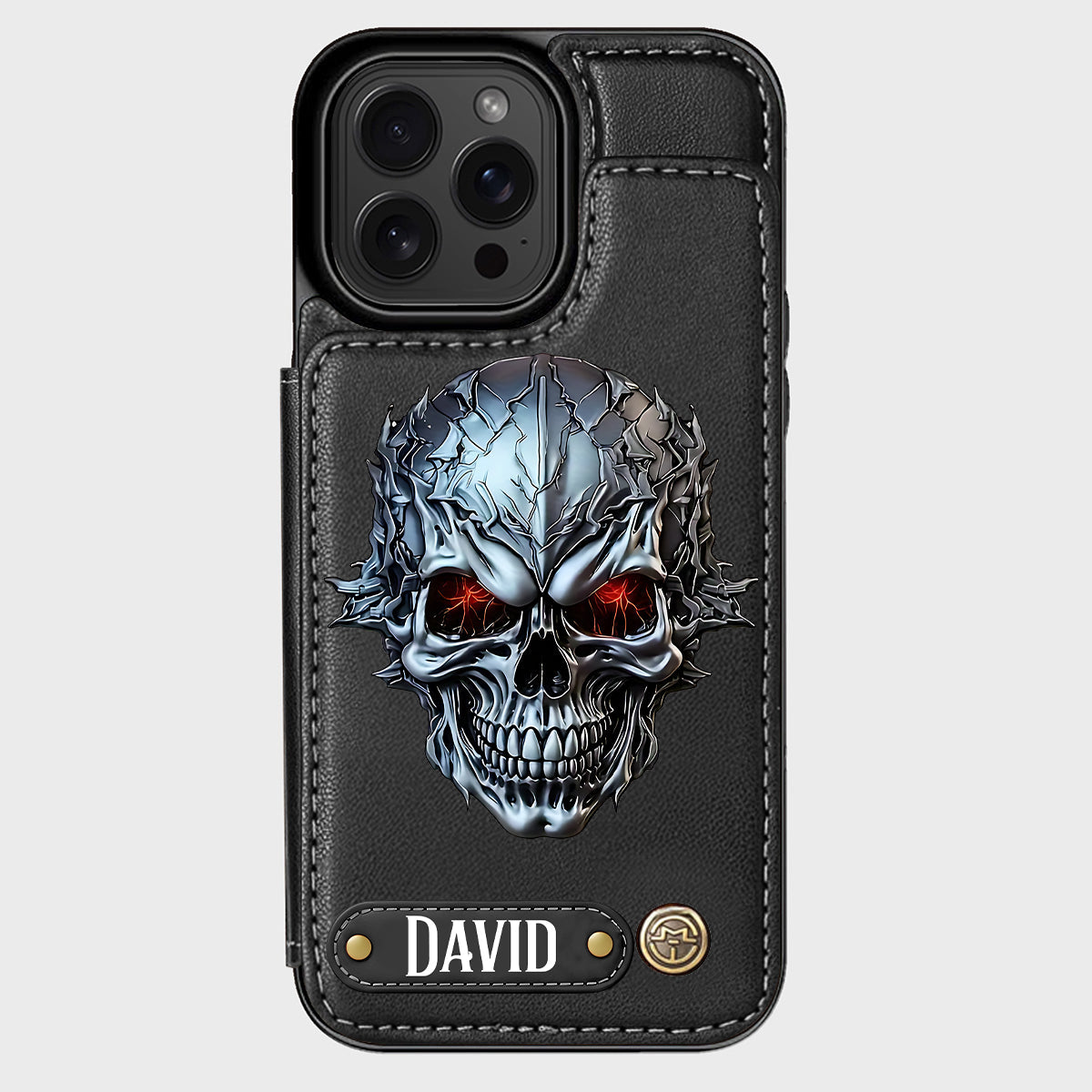 Cool Skull - Personalized Skull Wallet Phone Case