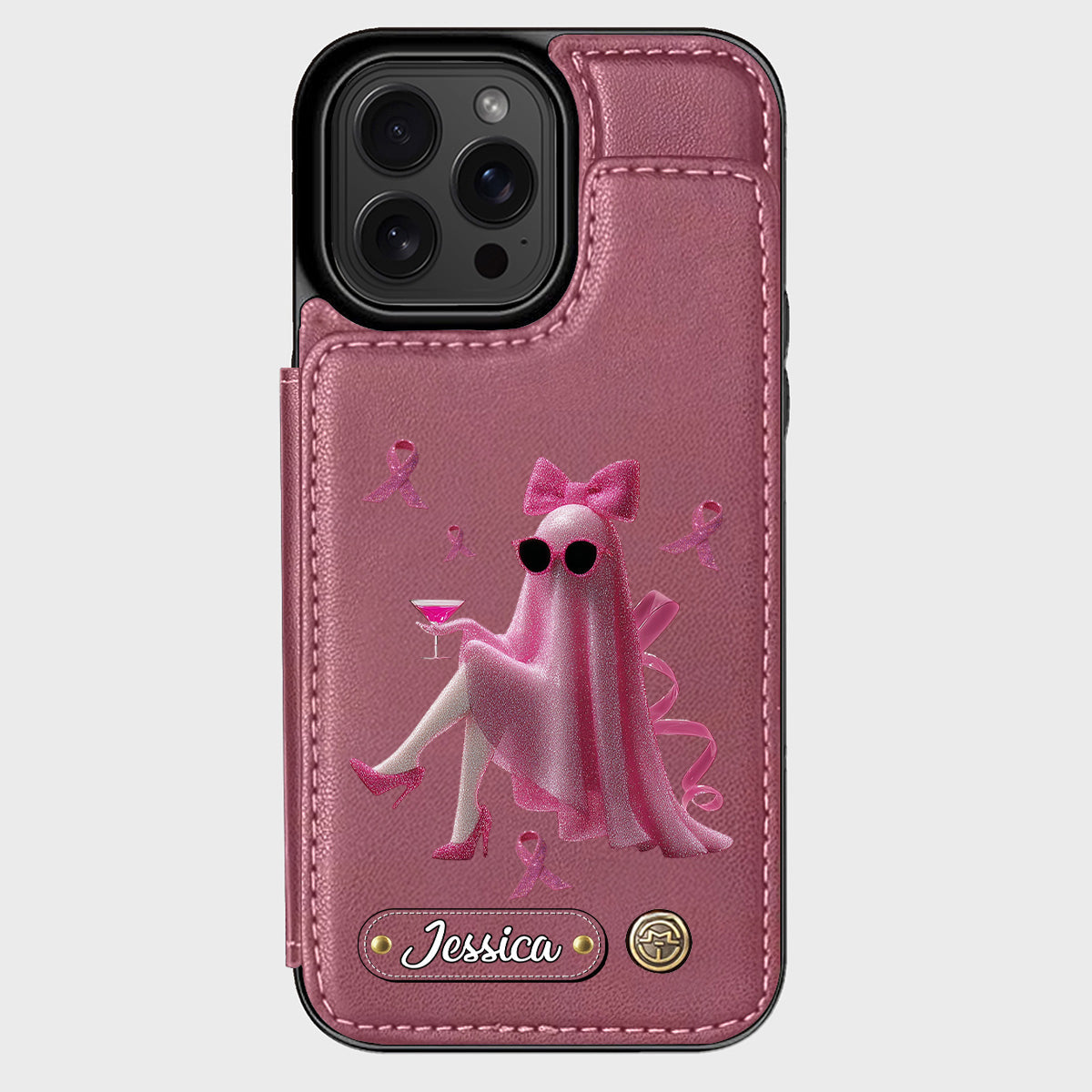 Pink Out - Personalized Breast Cancer Awareness Wallet Phone Case