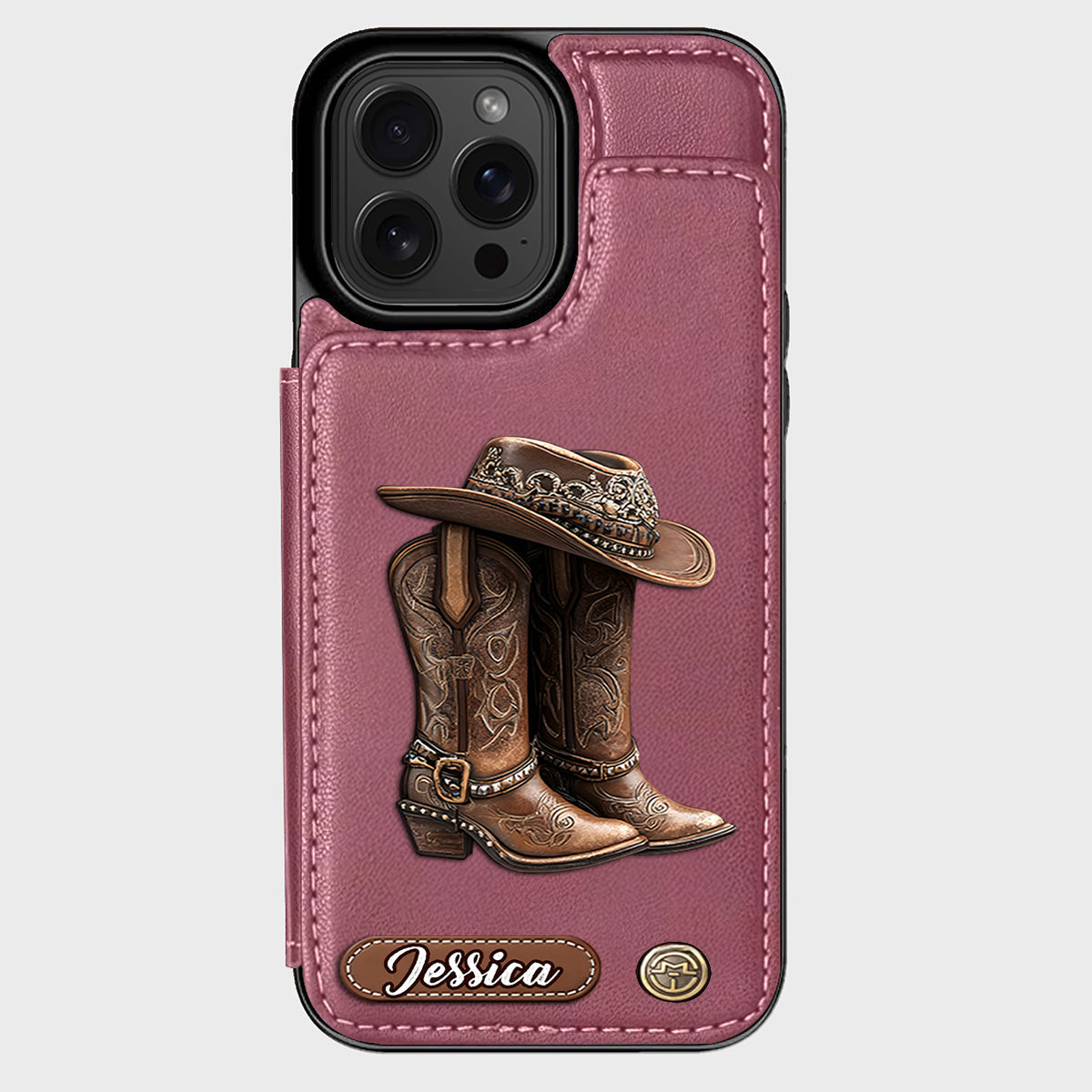 Western Spirit - Personalized Cowgirl Wallet Phone Case