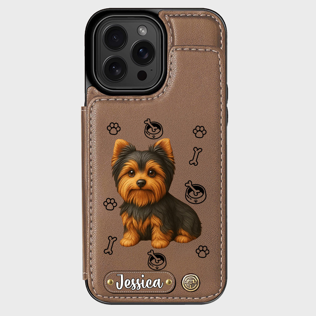 Love My Dog - Personalized Yorkshire Terriers Wallet Phone Case