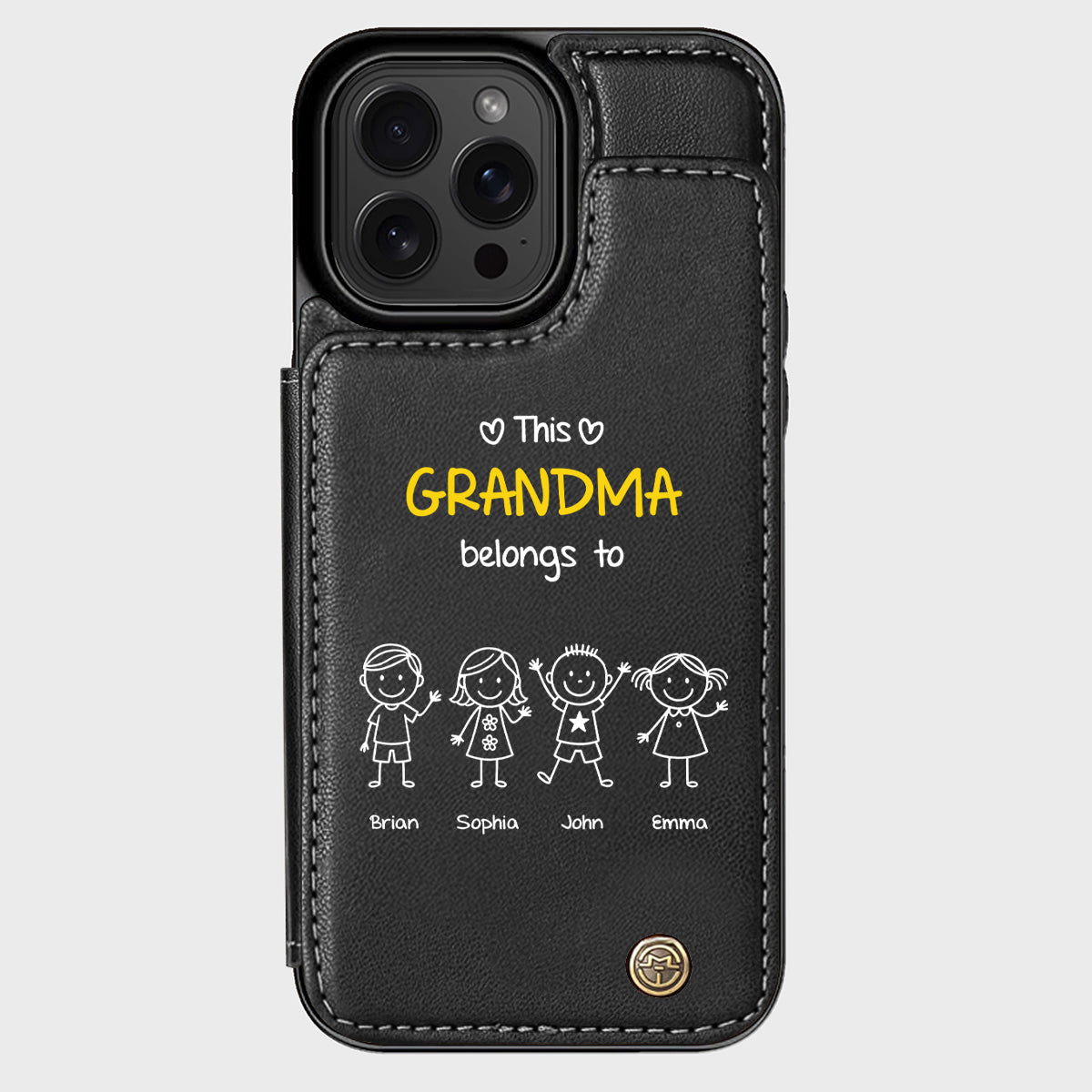 This Grandpa Dad Belongs To - Personalized Grandpa Wallet Phone Case