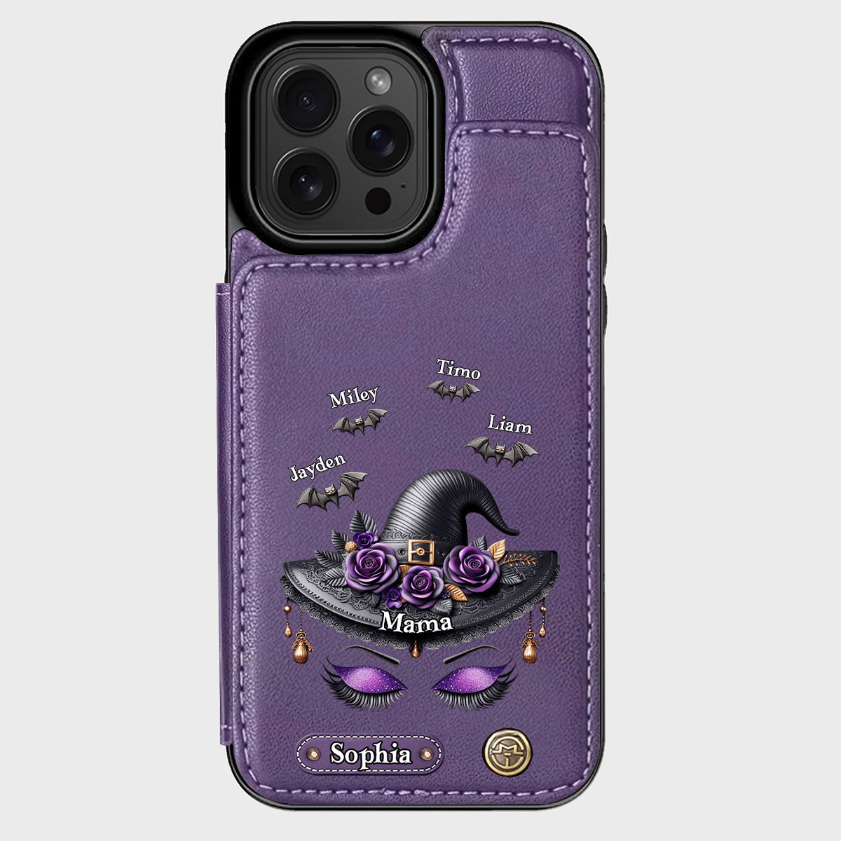Perfect Gift For Mom, Grandma Witch - Personalized Mother Wallet Phone Case
