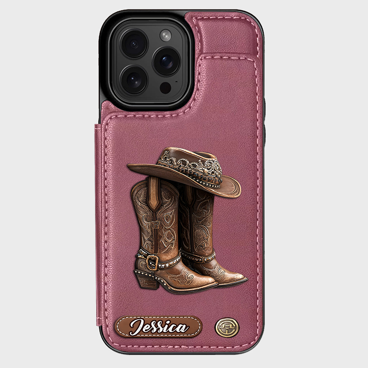 Western Spirit - Personalized Cowgirl Wallet Phone Case