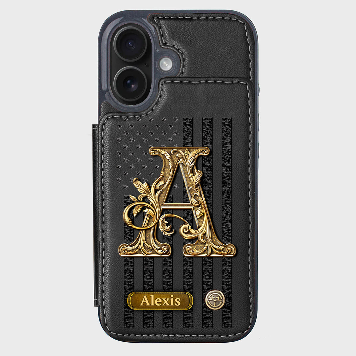 Initial Gift For Him, Gift For Man,... - Personalized Wallet Phone Case