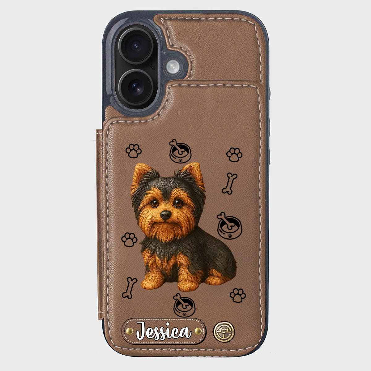 Love My Dog - Personalized Yorkshire Terriers Wallet Phone Case