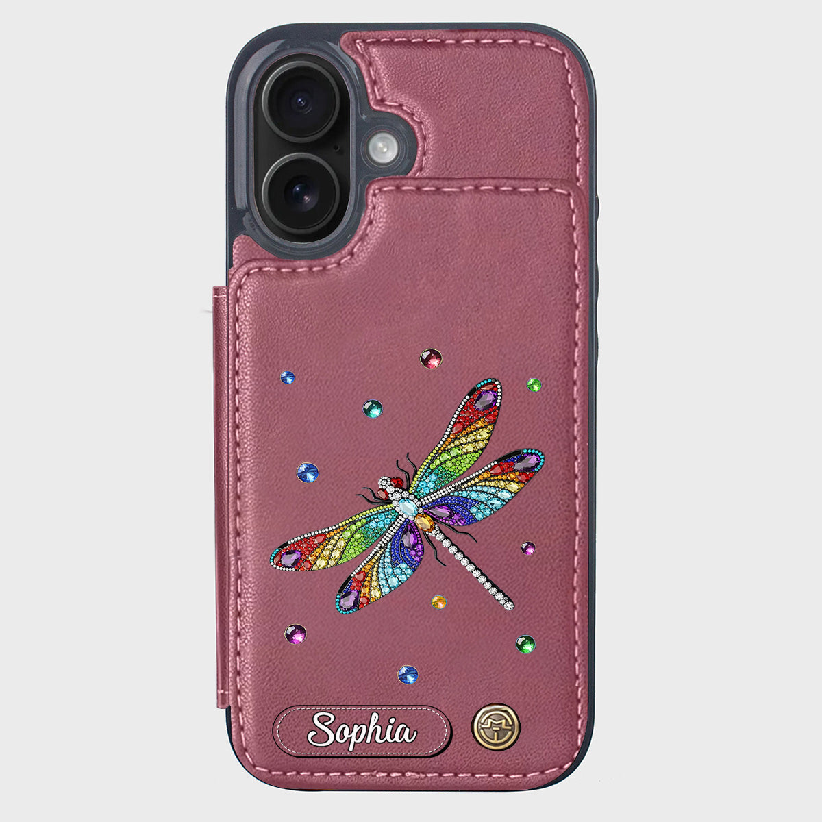 Beautiful Dragonfly - Personalized Dragonfly Wallet Phone Case