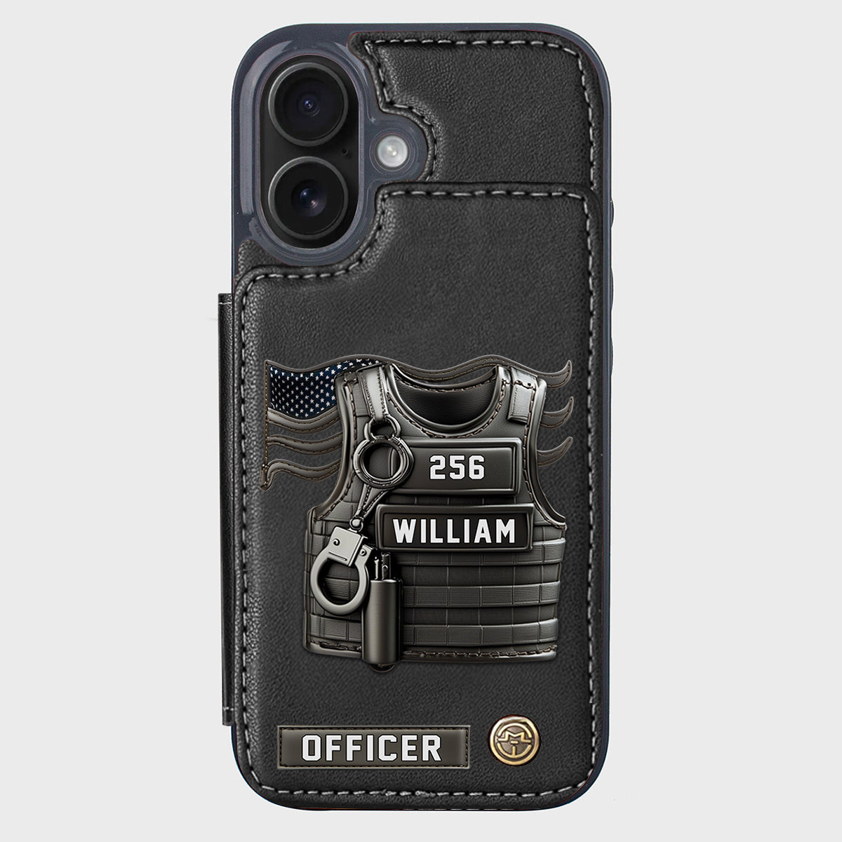 Serve And Protect - Personalized Police Officer Wallet Phone Case