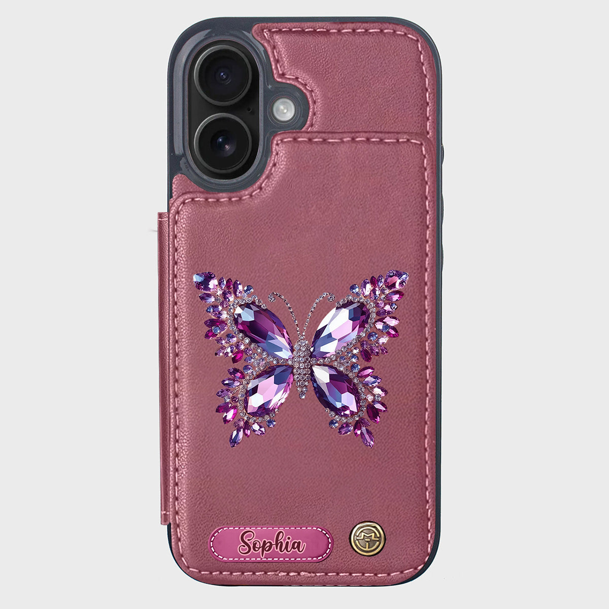 Beautiful Butterfly - Personalized Butterfly Wallet Phone Case
