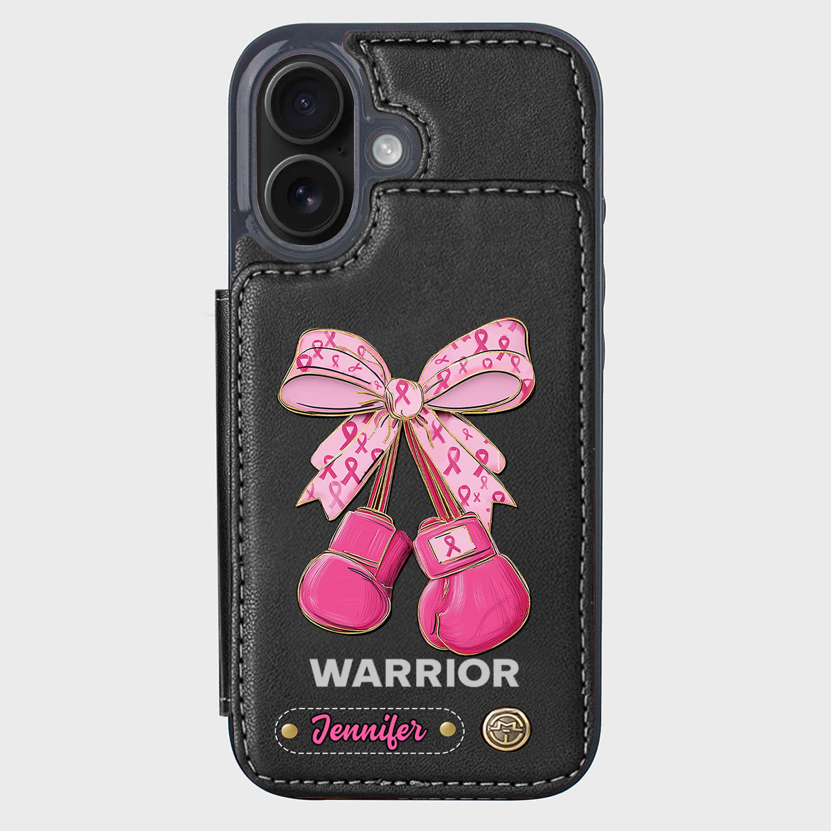 Warrior - Personalized Breast Cancer Awareness Wallet Phone Case