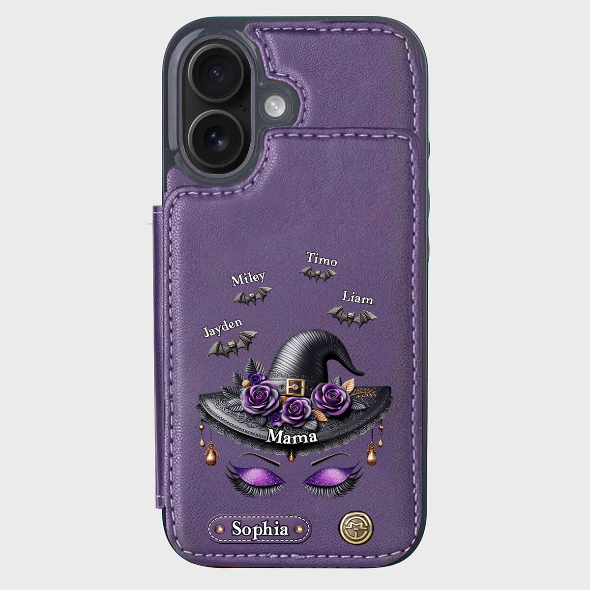 Perfect Gift For Mom, Grandma Witch - Personalized Mother Wallet Phone Case