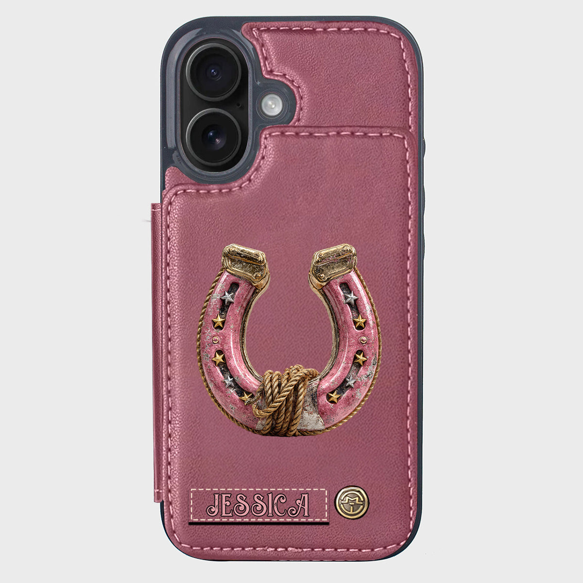 Horseshoe - Personalized Horse Wallet Phone Case