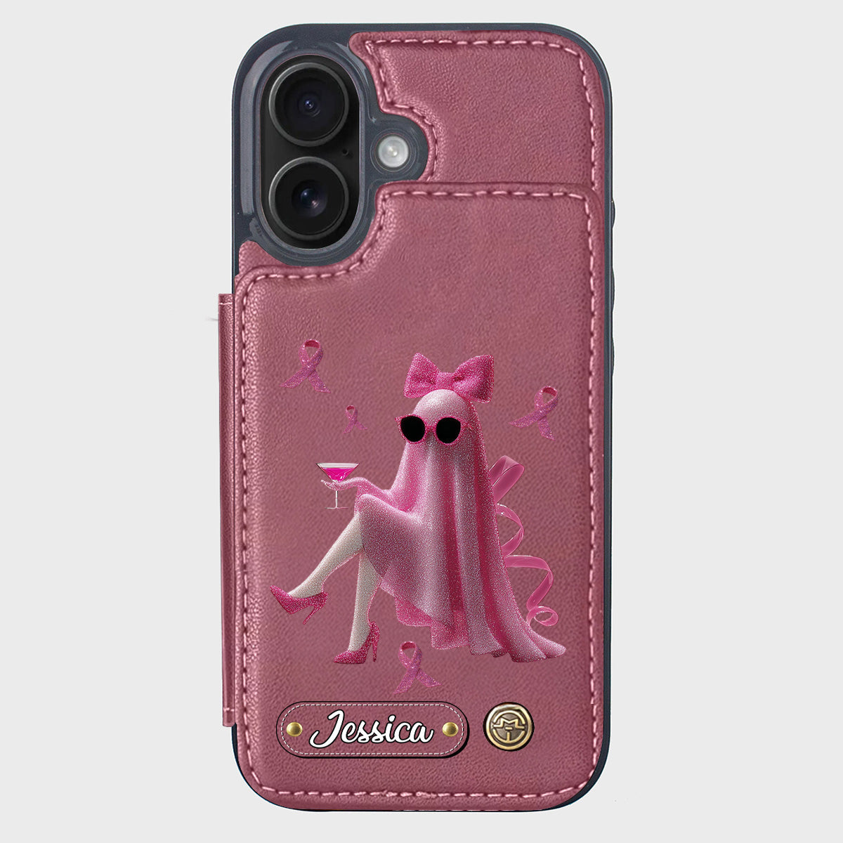Pink Out - Personalized Breast Cancer Awareness Wallet Phone Case