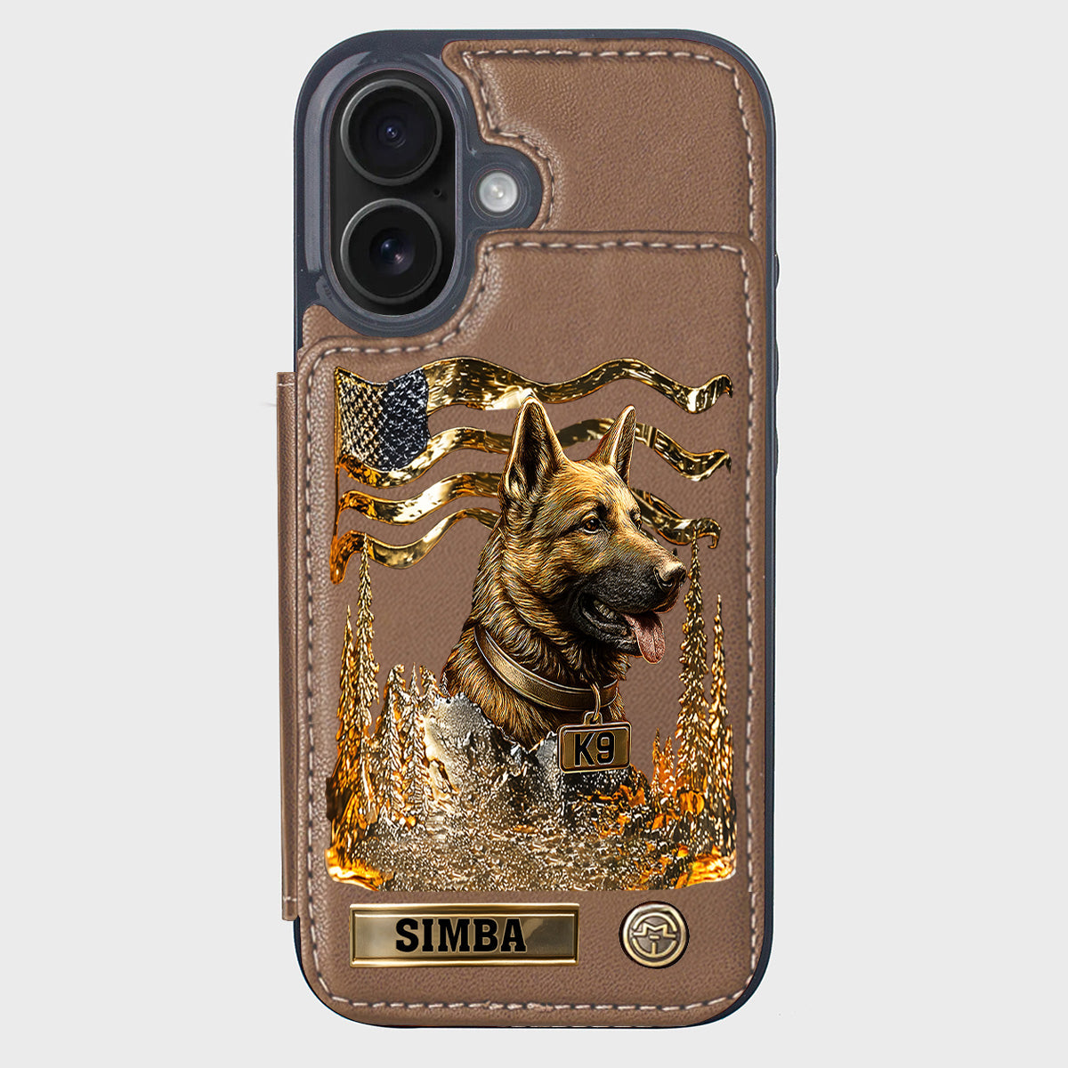Love My Dog - Personalized German Shepherd Dog Wallet Phone Case