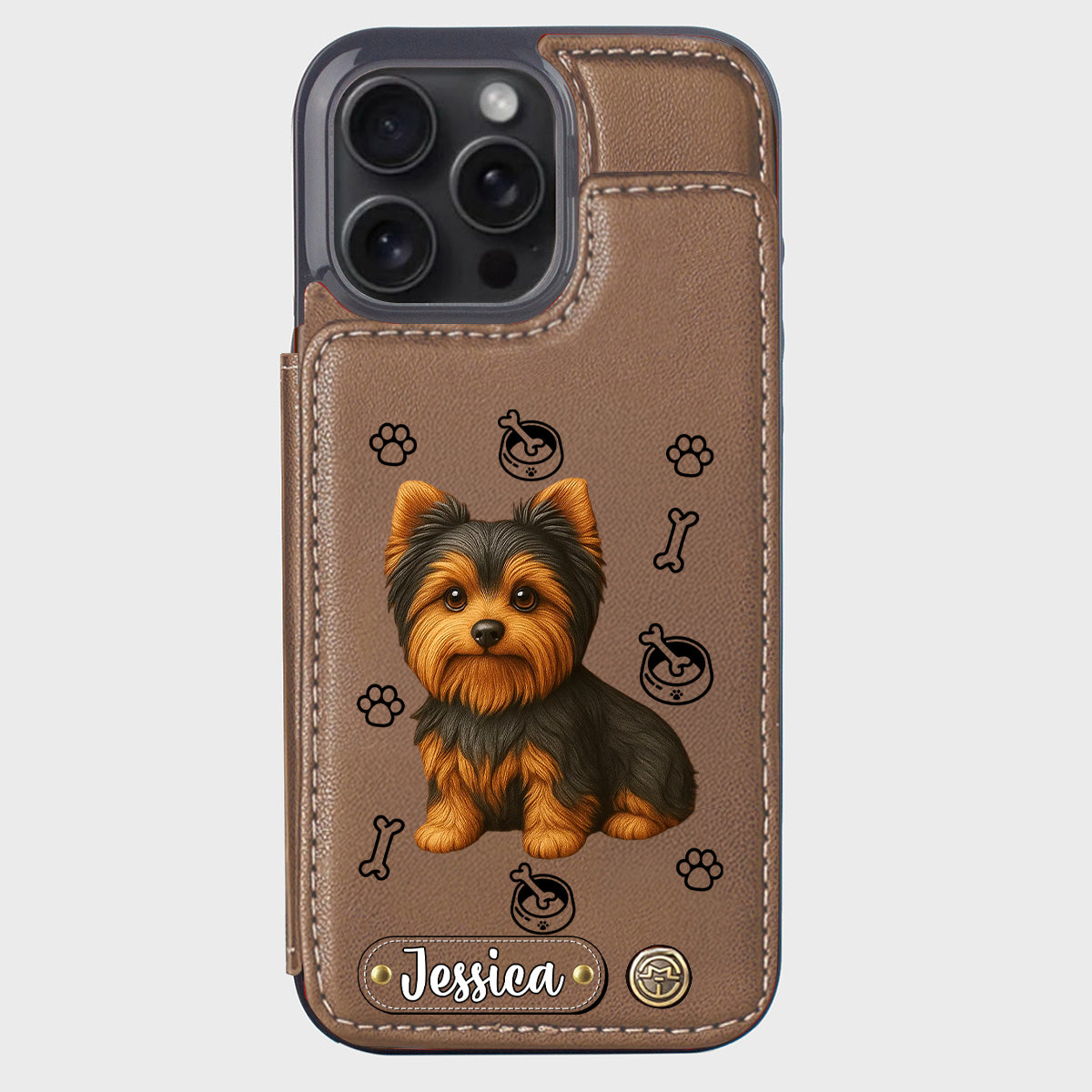 Love My Dog - Personalized Yorkshire Terriers Wallet Phone Case