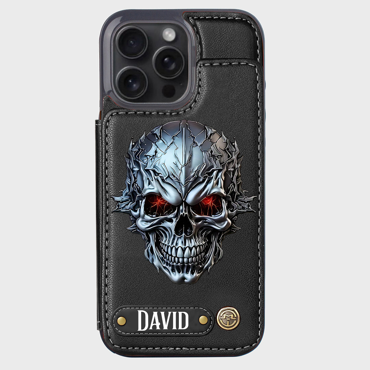 Cool Skull - Personalized Skull Wallet Phone Case