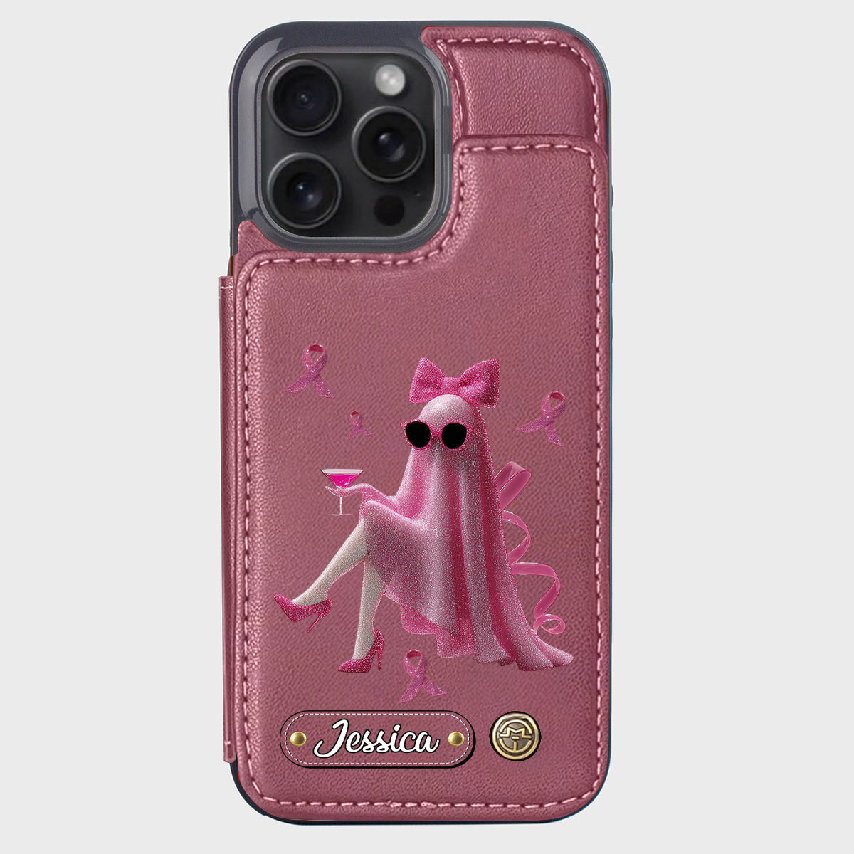 Pink Out - Personalized Breast Cancer Awareness Wallet Phone Case