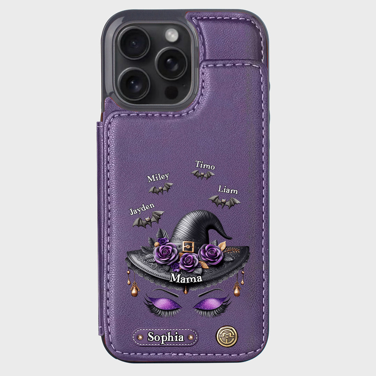 Perfect Gift For Mom, Grandma Witch - Personalized Mother Wallet Phone Case