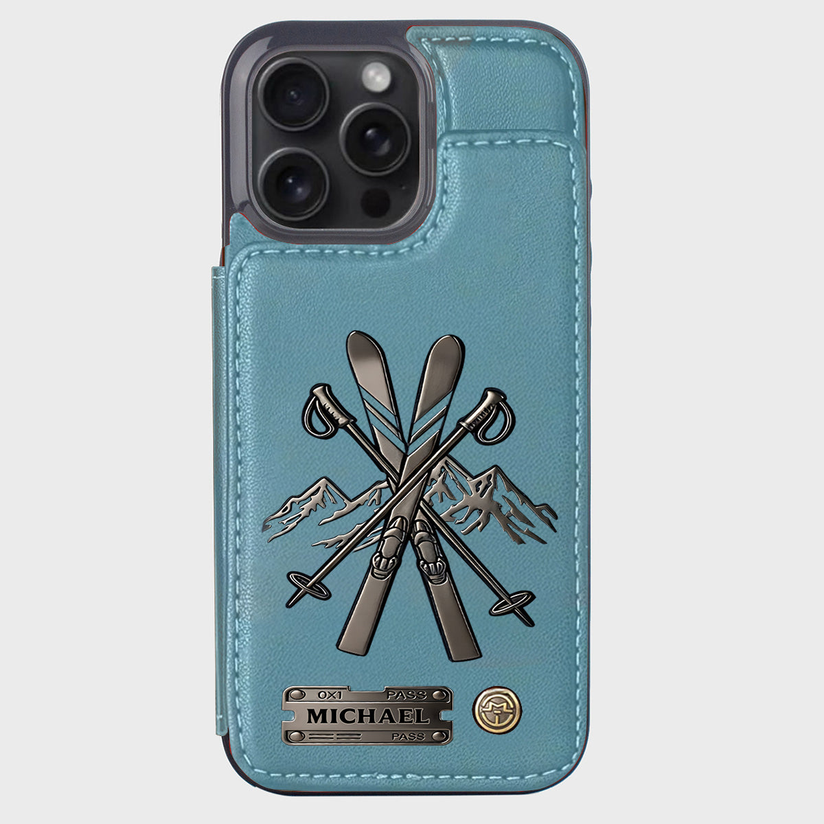 Love Skiing - Personalized Skiing Wallet Phone Case