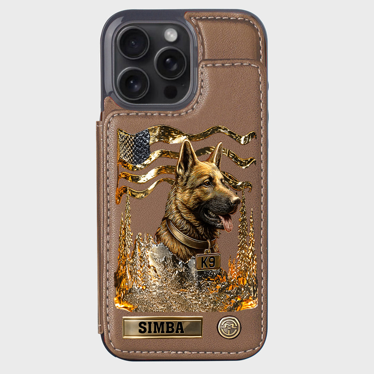 Love My Dog - Personalized German Shepherd Dog Wallet Phone Case