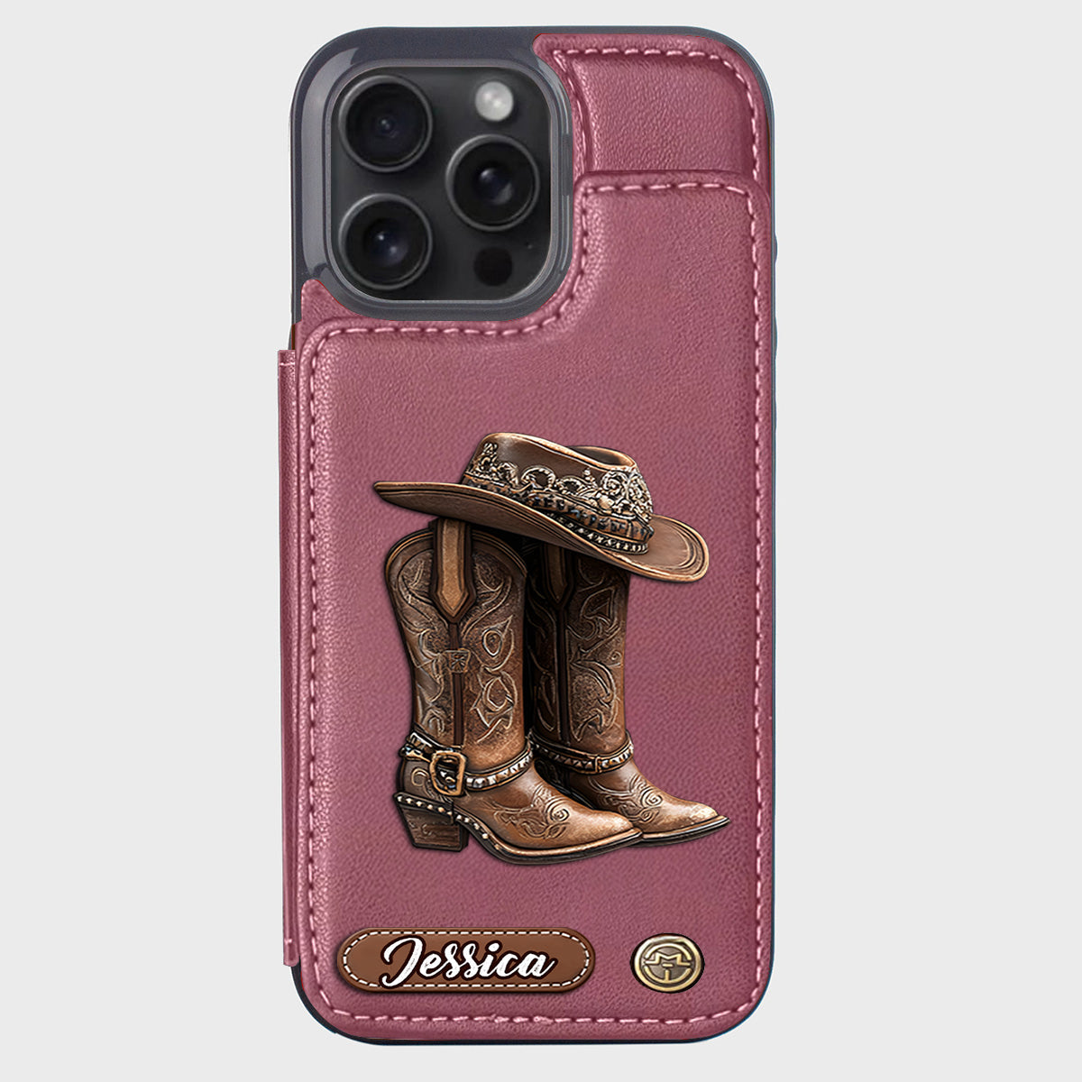 Western Spirit - Personalized Cowgirl Wallet Phone Case
