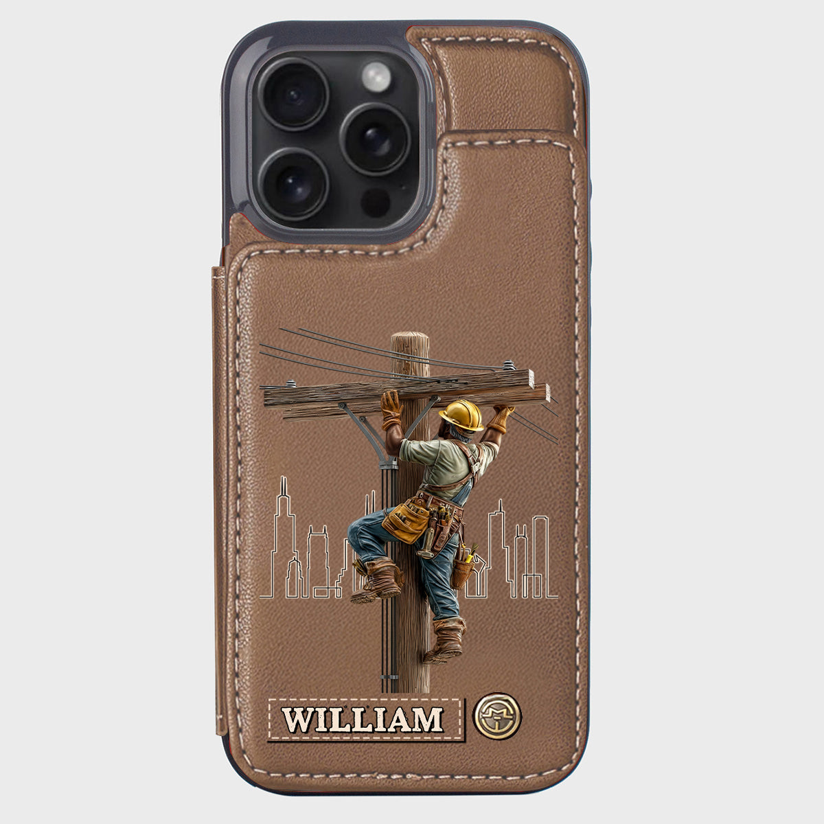 Strength Of The Line - Personalized Lineman Wallet Phone Case