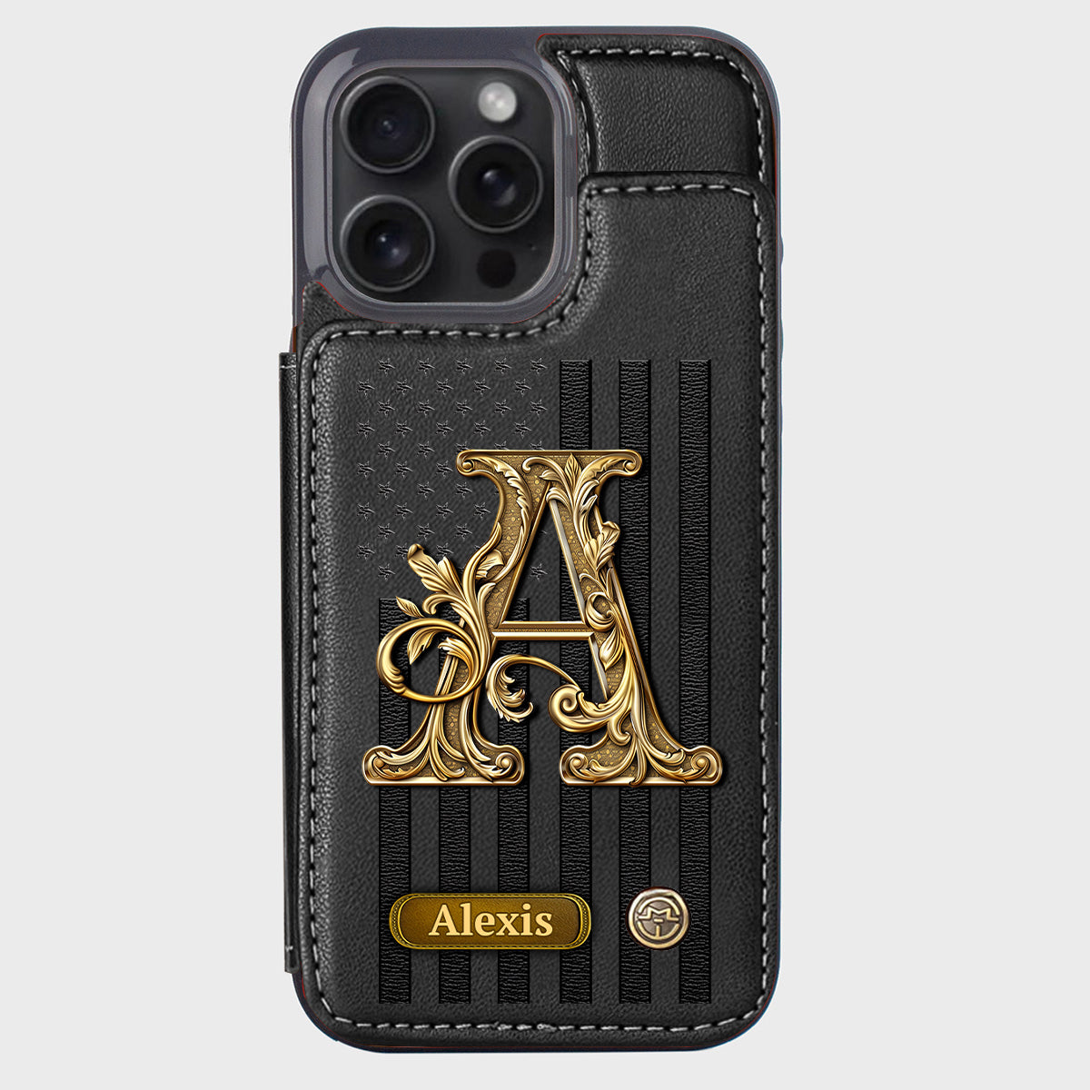 Initial Gift For Him, Gift For Man,... - Personalized Wallet Phone Case