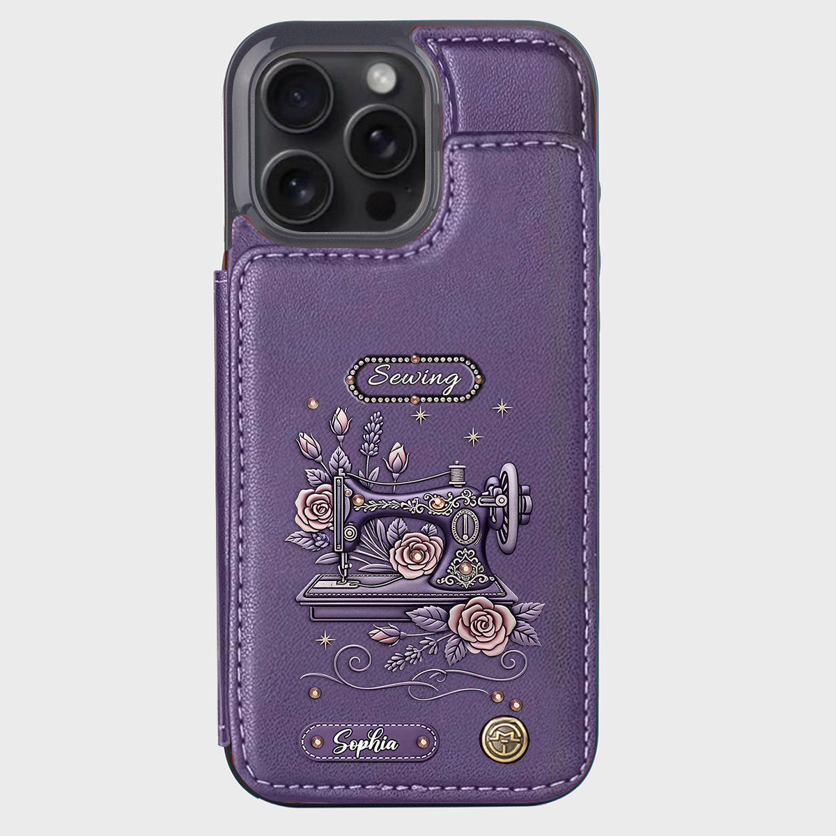 Love Sewing - Personalized Sewing Wallet Phone Case