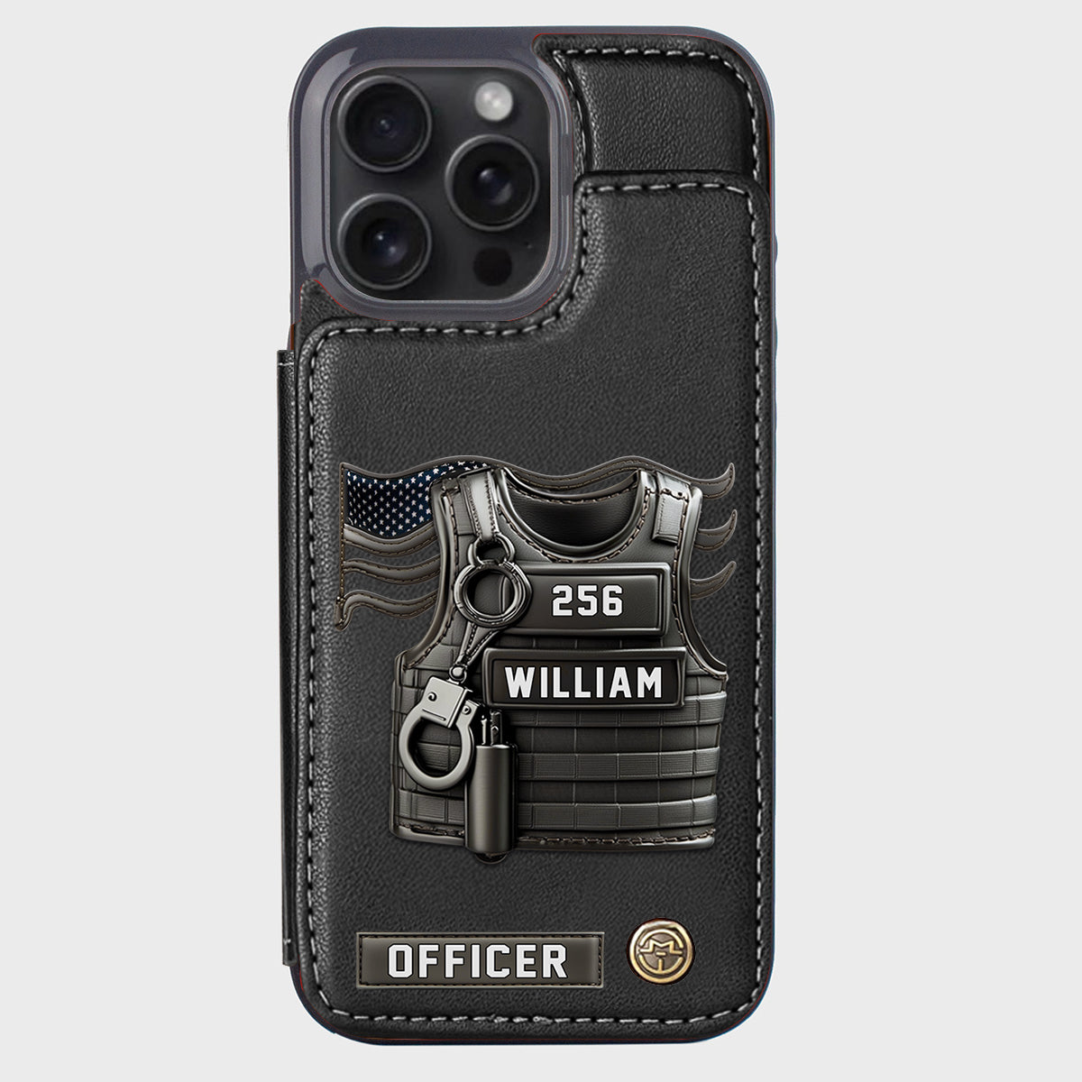Serve And Protect - Personalized Police Officer Wallet Phone Case