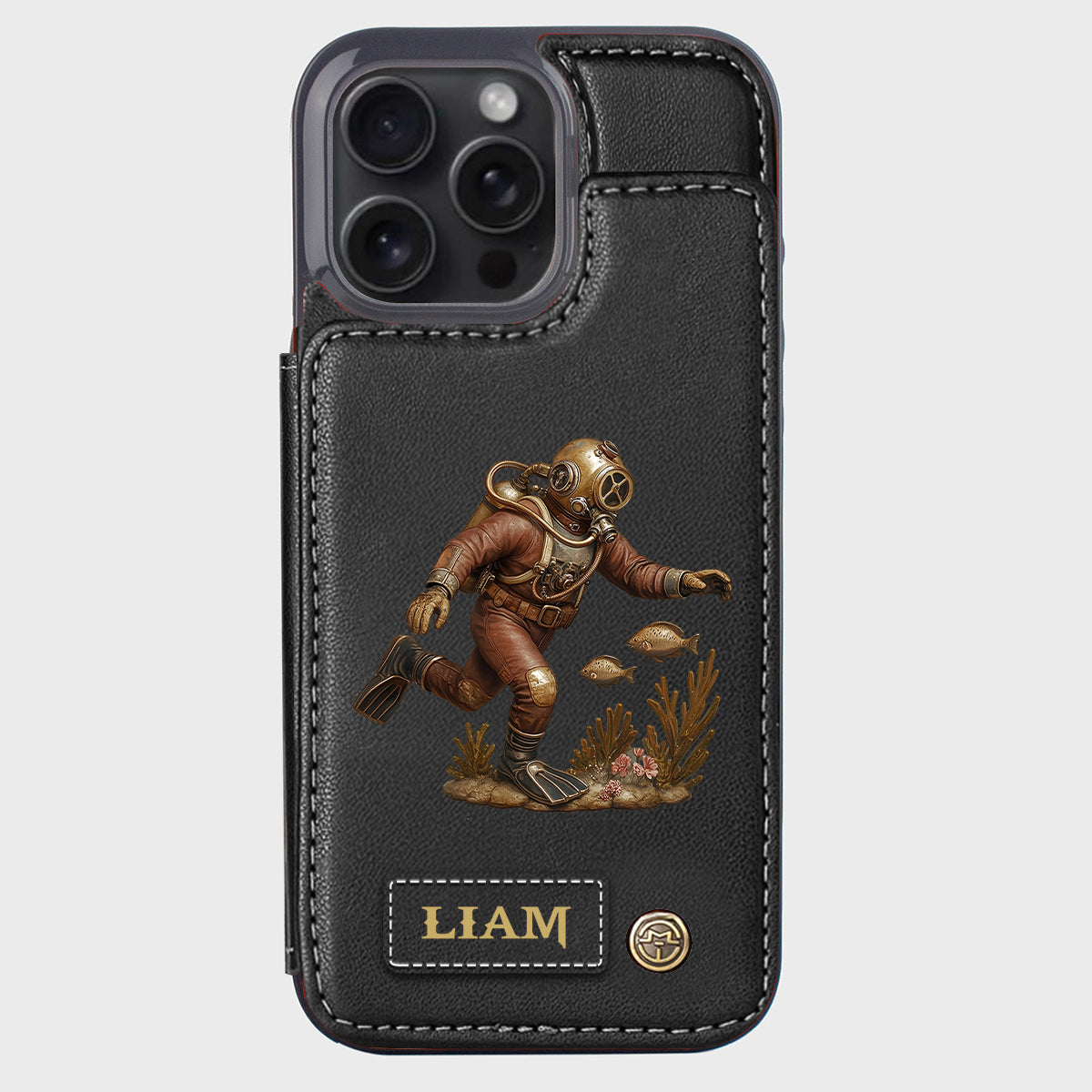 Scuba Diving Lovers Gift - Personalized Scuba Diving Wallet Phone Case