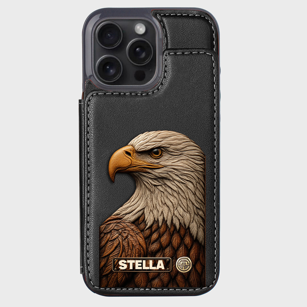 Majestic Eagle - Personalized Bald Eagle Wallet Phone Case