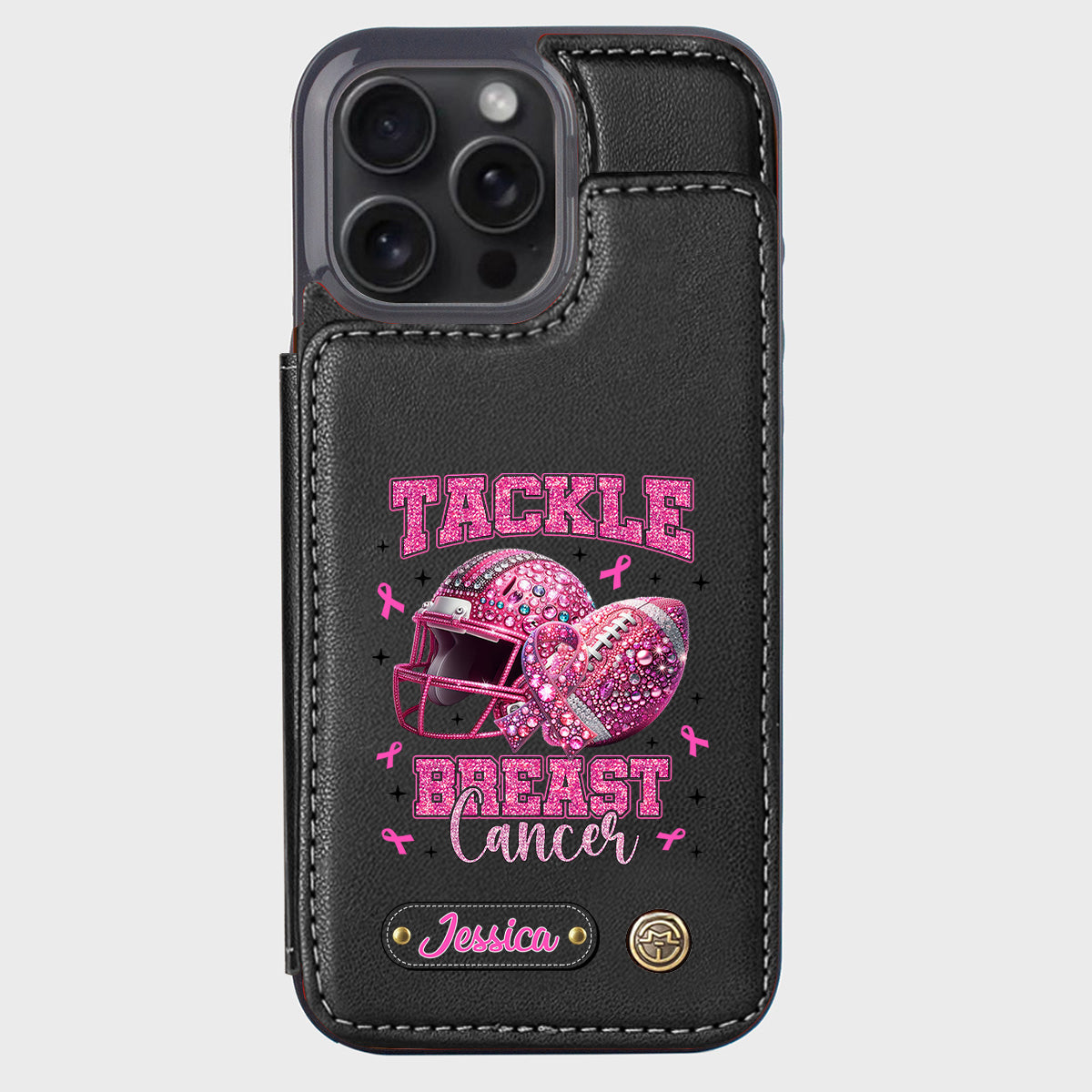 Pink Out - Personalized Football Wallet Phone Case