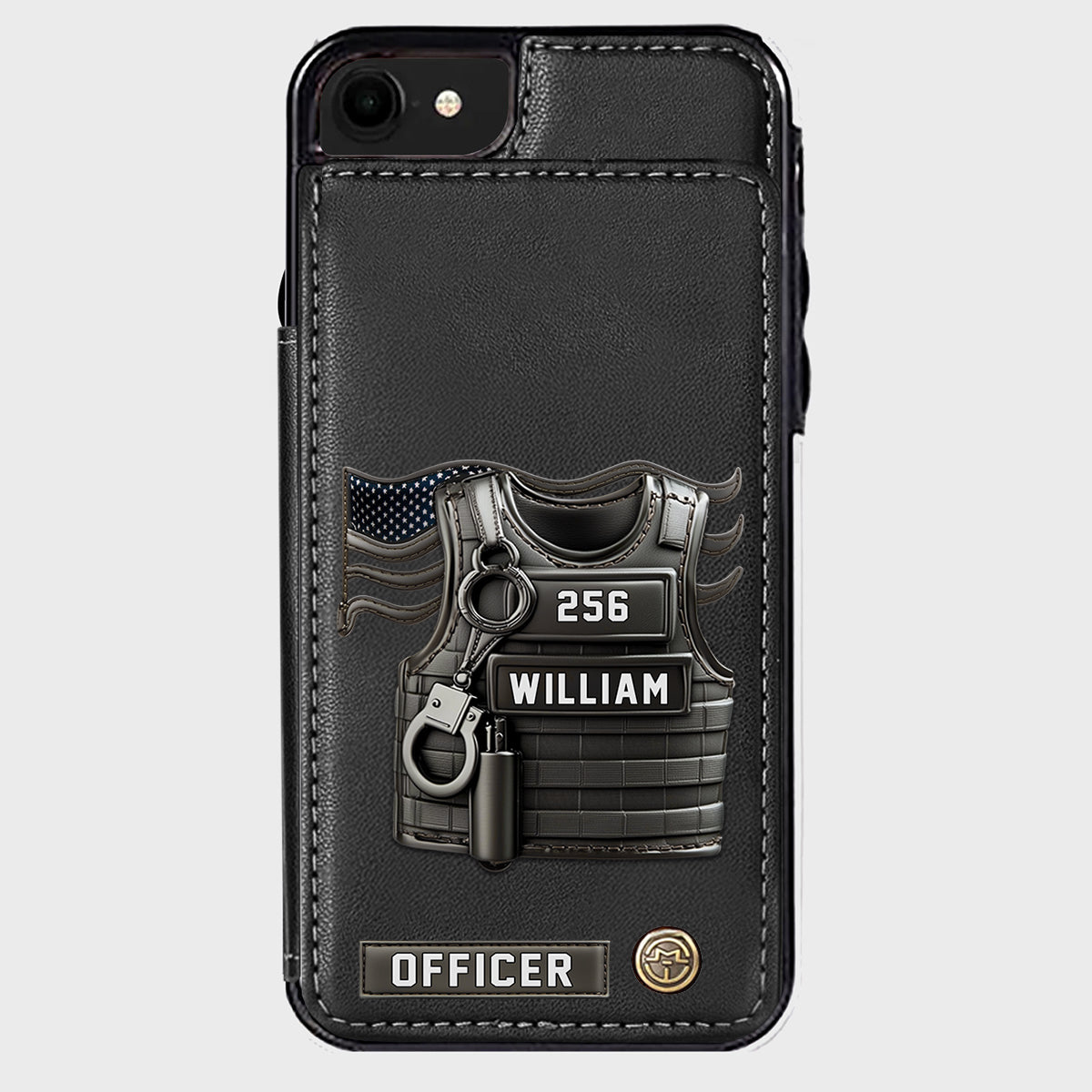Serve And Protect - Personalized Police Officer Wallet Phone Case