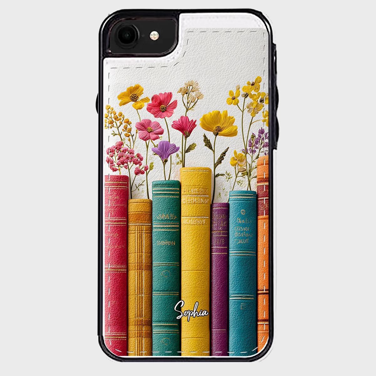Vintage Flower Book - Personalized Book Foldable Wallet Phone Case