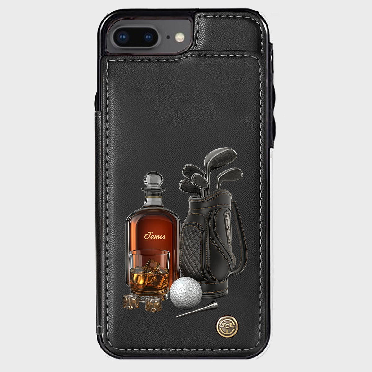 Whiskey & Golf - Personalized Golf Wallet Phone Case