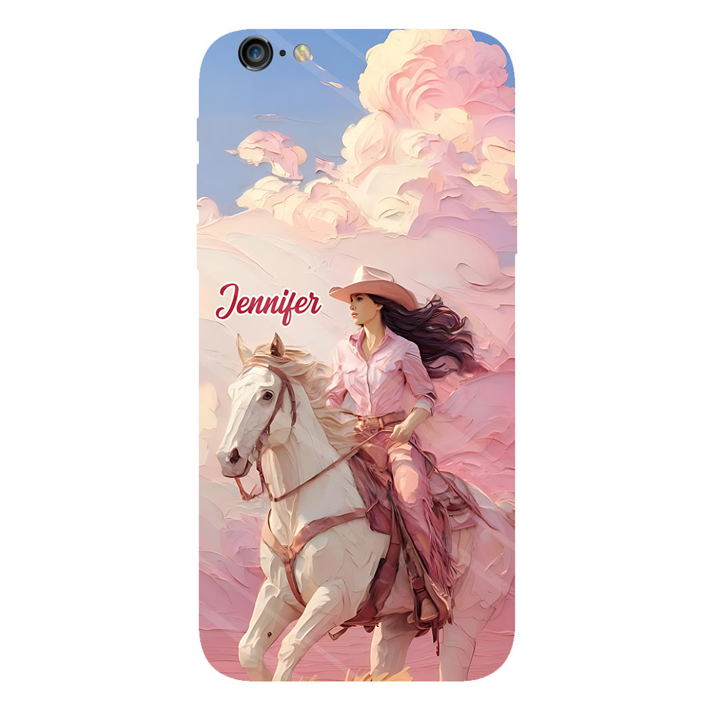 Pink Cowgirl - Personalized Cowgirl Full Print Phone Case