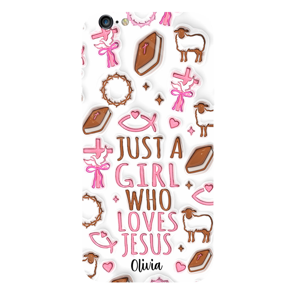 Just A Girl Who Loves Jesus - Personalized Christian Full Print Phone Case