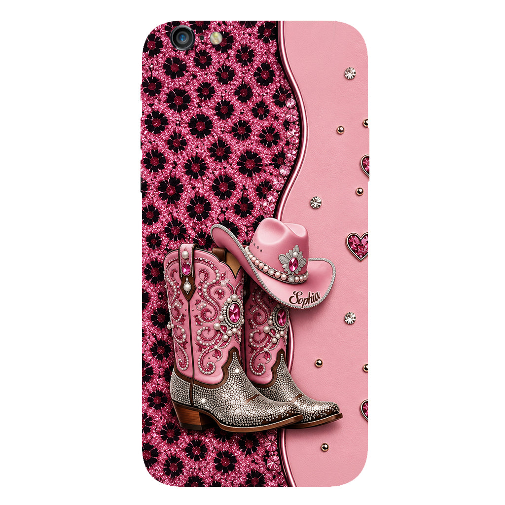 Cowgirl Boots - Personalized Cowgirl Full Print Phone Case