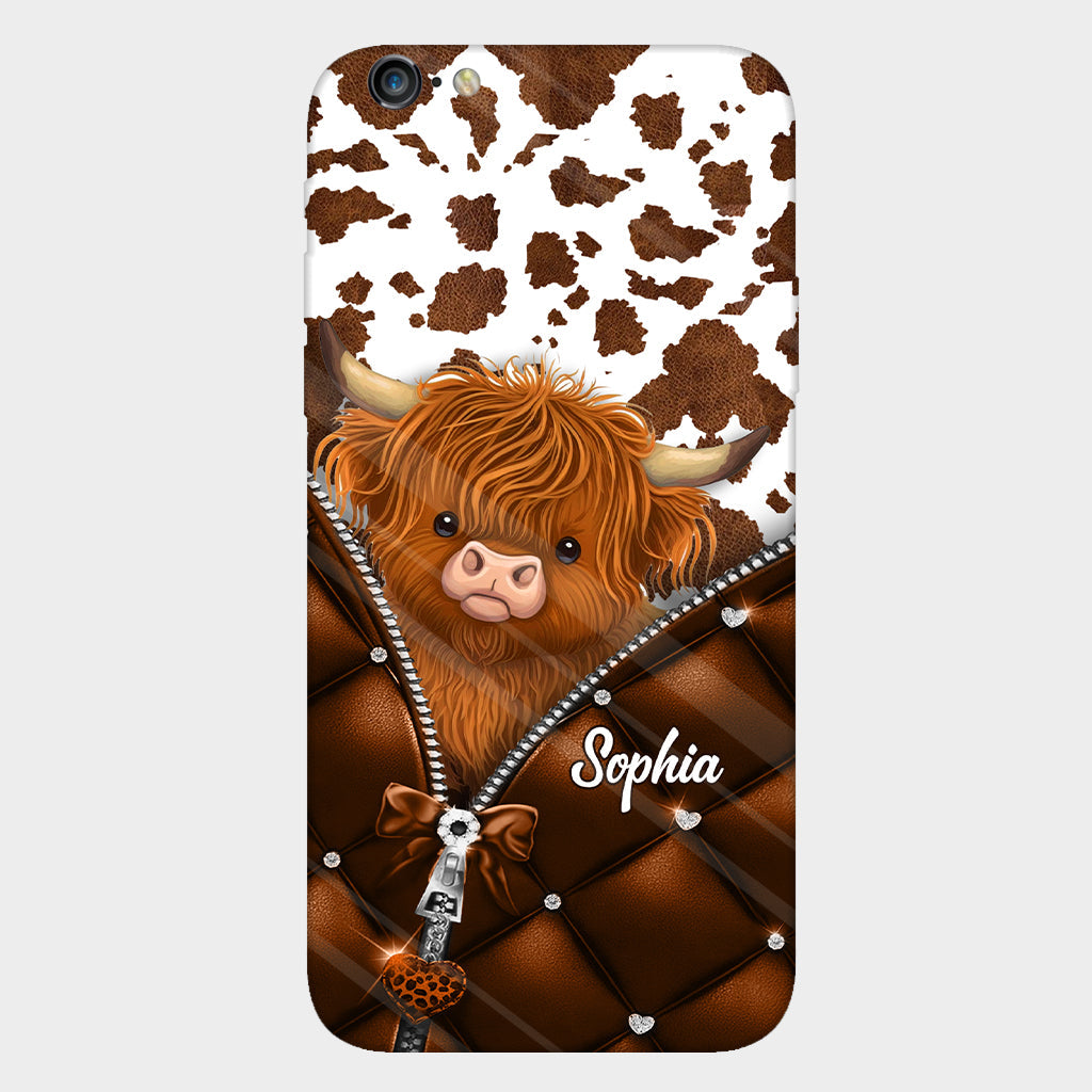 Cute Highland Cow - Personalized Highland Cow Full Print Phone Case