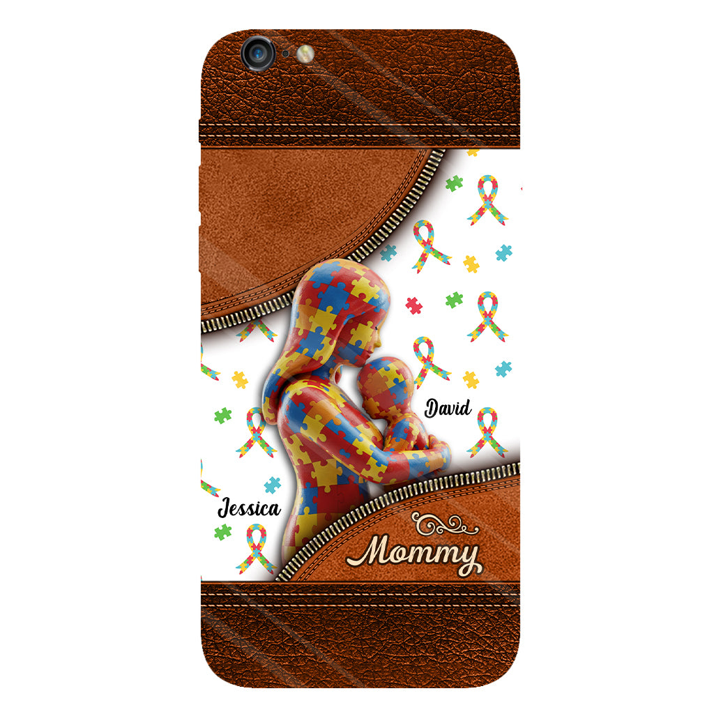 The Love Of A Mother - Personalized Autism Awareness Full Print Phone Case