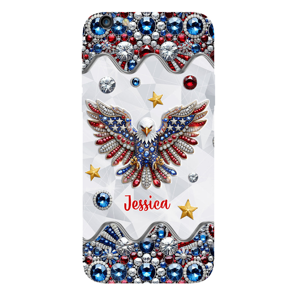 Patriotic Eagle - Personalized Bald Eagle Full Print Phone Case