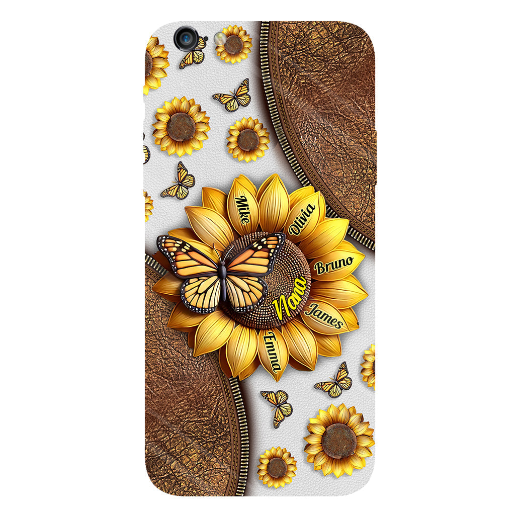 Sunflower Gift For Grandma Mom - Personalized Grandma Full Print Phone Case