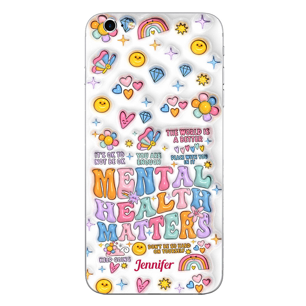 Mental Health Matter - Personalized Mental Health Awareness Clear Phone Case